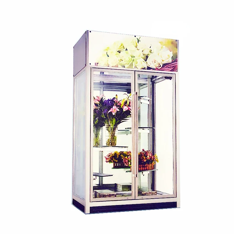 Flower Storage Fresh Display Cooling Cabinet with All Side Glass