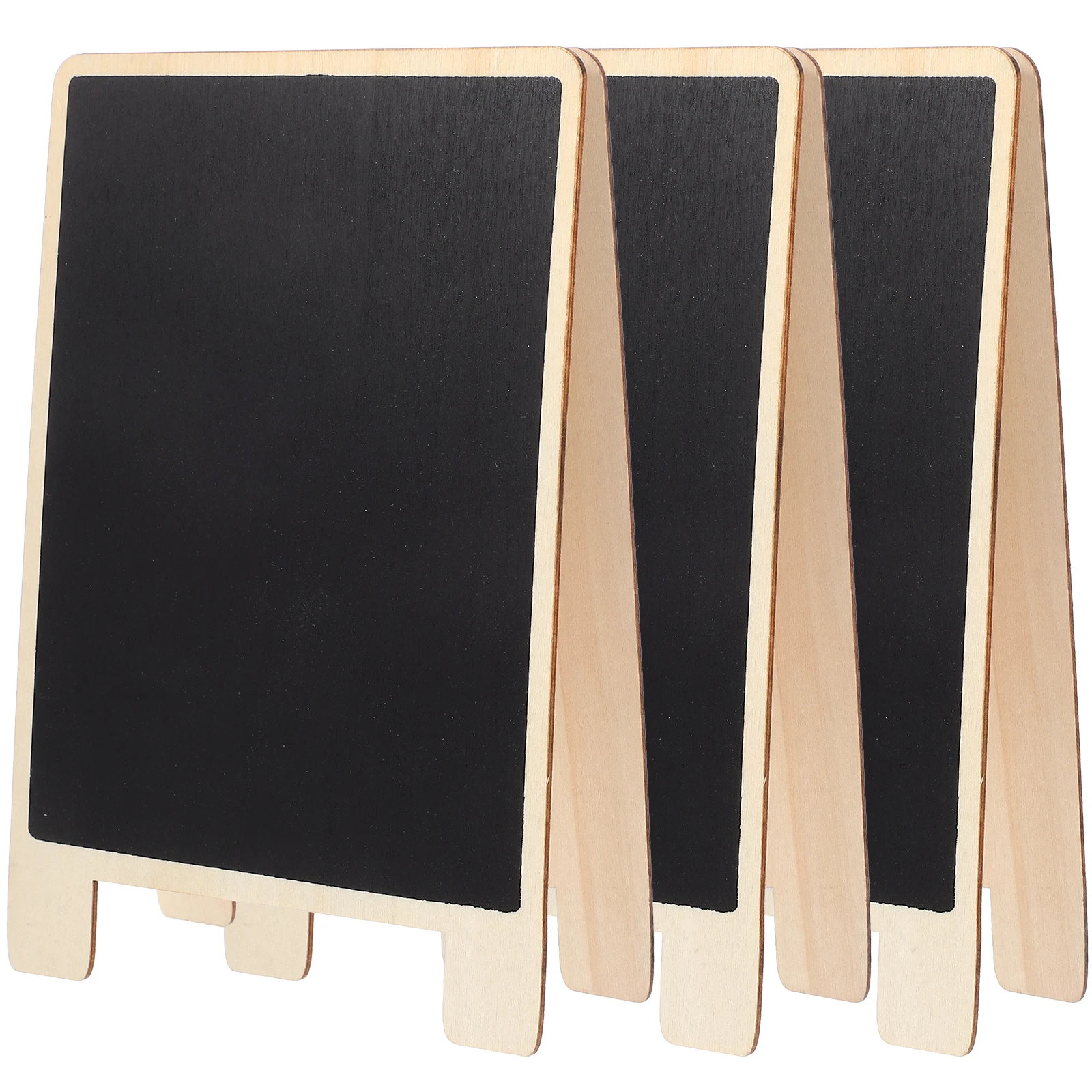 3pcs Double Sided Wooden Blackboard Standing Memo Board For Writing Display Desktop Decoration Cedarwood Chalkboard