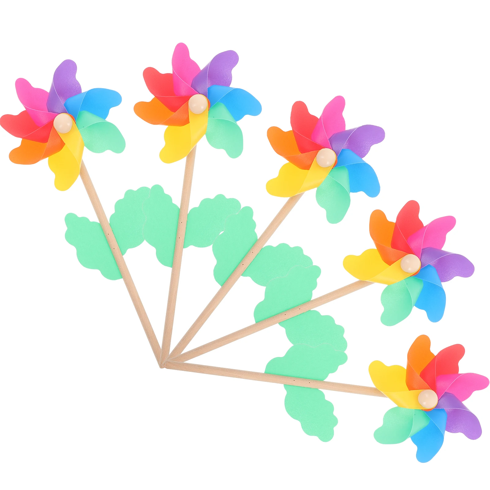 

5pcs Windmill 12cm Kids Garden Windmill Inserting Decor Toys Garden Lawn Decor Party Favor Balcony Outdoor