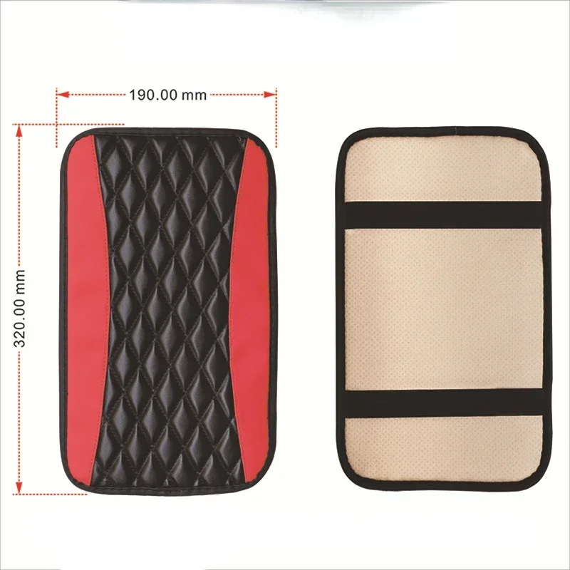 NewCar Universal PU Leather Armrest Box Pad with Three-dimensional EmbroideryAnti-slip Central Control Pad for Armrest Box Cover