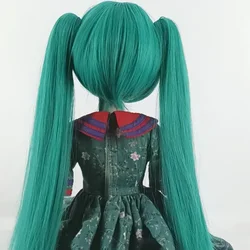 Doll's Wig for 60/45/30cm Bjd Doll Long Straight Hair with Double Ponytail Toys Dress Up 1/3 1/4 1/6 Doll Accessories, No Doll
