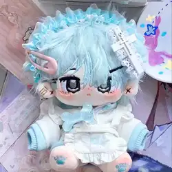 Blue Hair Monster Girl Doll Toys 20cm Cosplay No Attributes Cartoon Dolls Birthday Gift