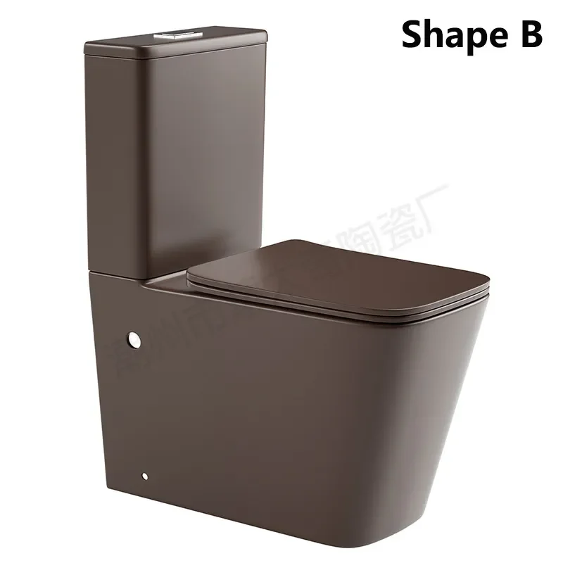 Matte Black Split Toilet Australian WaterMark Certified Straight Flush Villa Hotel Engineering Bathroom Fixture
