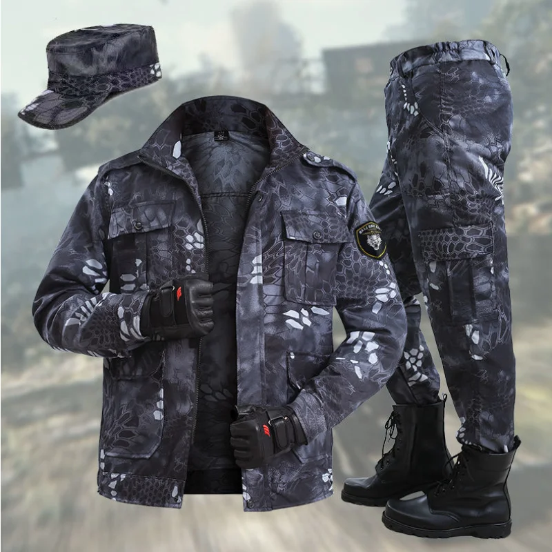 New Men\'s Tactical Fishing Suits Spring Camouflage Durable Thermal Work Clothing Autumn Outdoor Sports Windproof Hiking Jackets