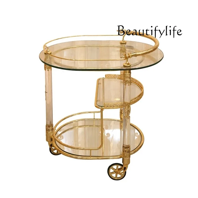 

New art household pure copper gold-plated light luxury party food truck European wedding food truck restaurant