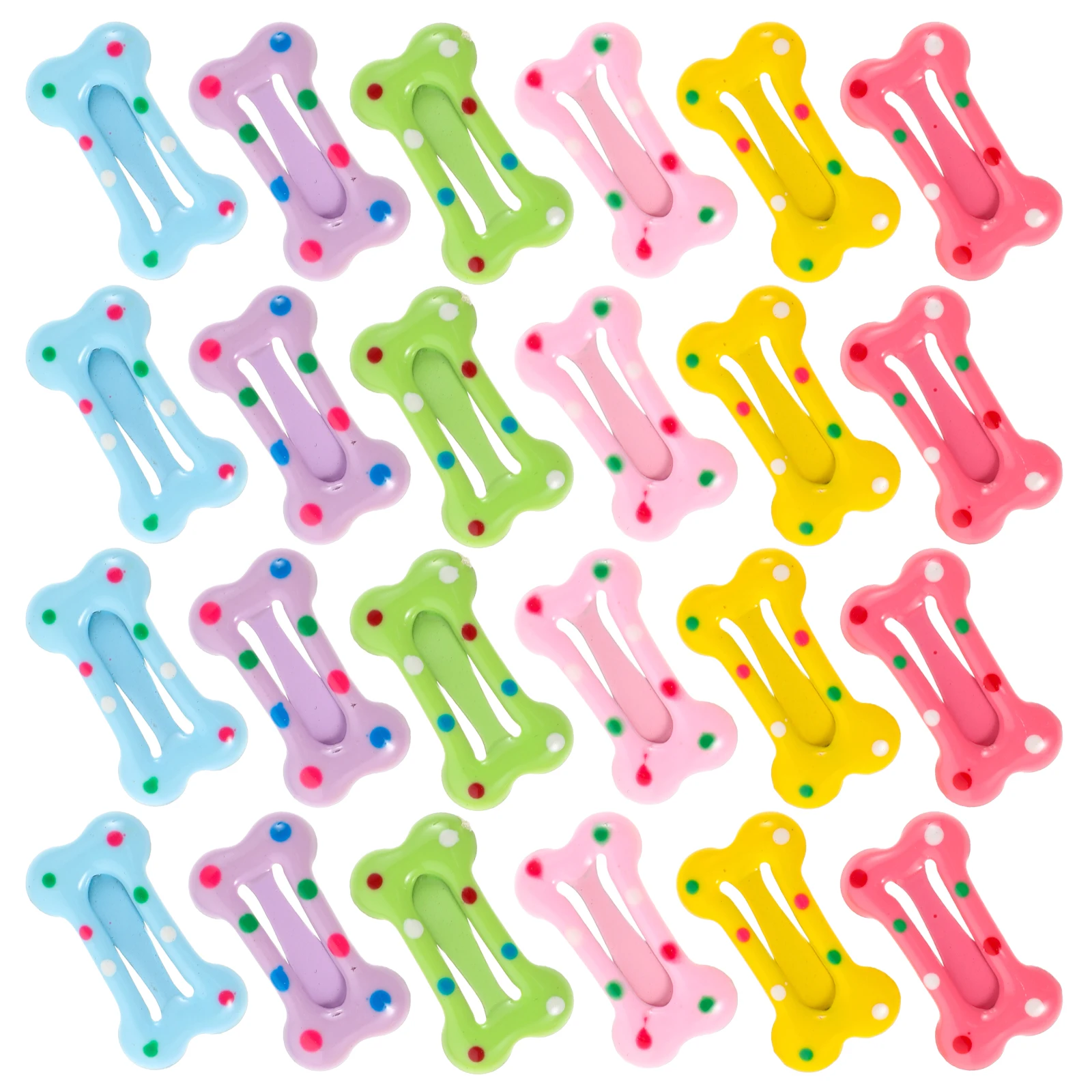 

40Pcs Baby Hair Clips Children's Mini Barrettes Cartoon Bone Shape Candy Toddler Hairpins Hair Accessories for Girls