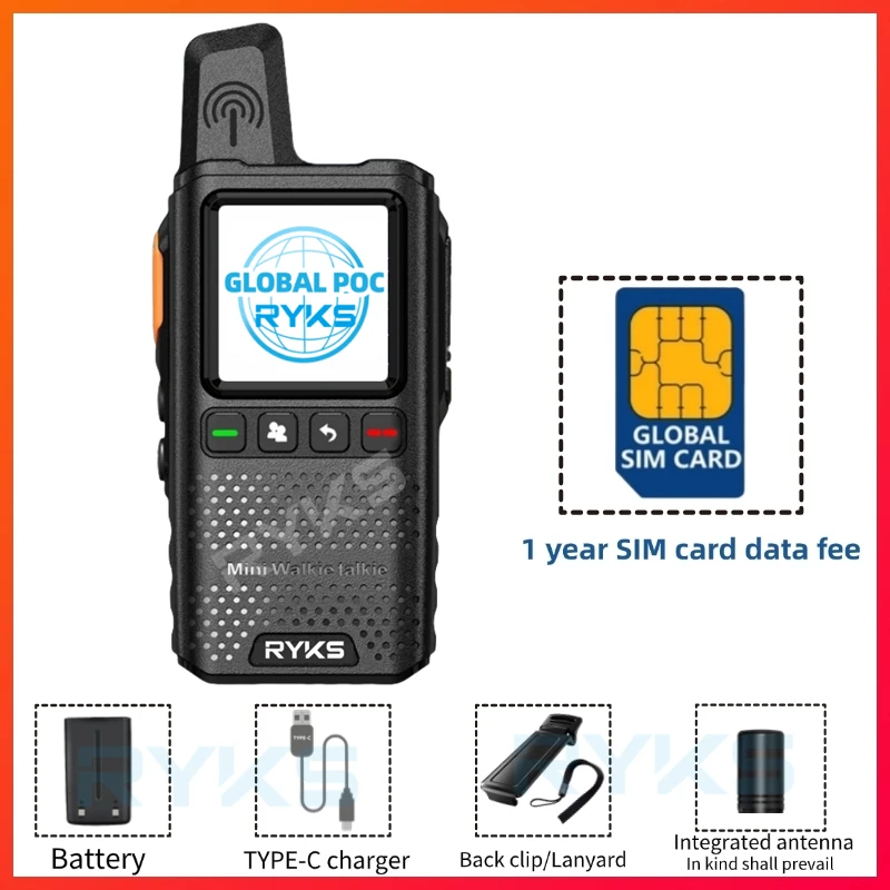 4G full band radio bidirezionale MINI Sim card global-intercom phone outdoor Ham walkie talkie a lungo raggio 5000km coppia (senza tassa) plartfr