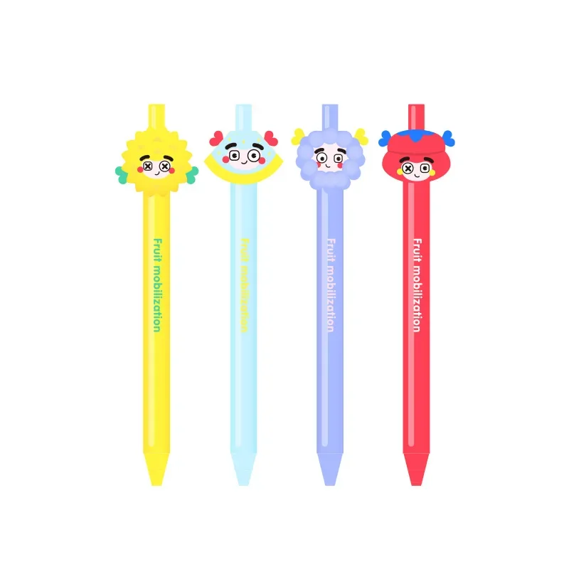 48PCS Creative Cute Cartoon Soft Cute Silicone Styling Pen Water Pen Student Learning Exam Pen
