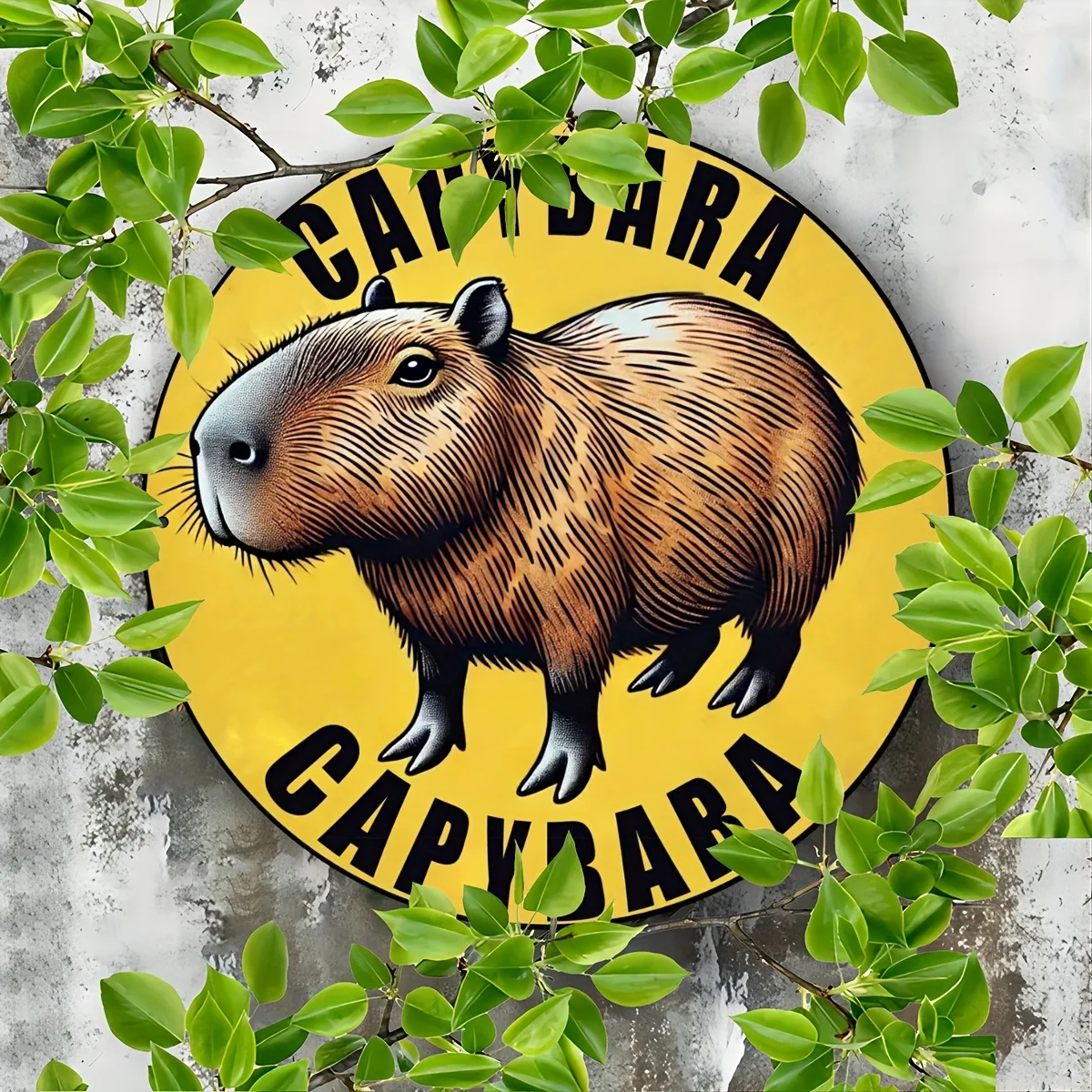 لافتة ألومنيوم كابيبارا العتيقة، عبوة واحدة - لوحة فنية جدارية معدنية متينة للمنزل، البار، ديكور المزرعة، سيج ريترو مضحك داخلي وخارجي