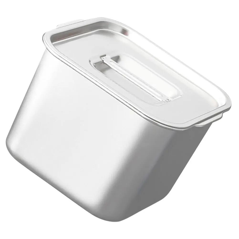 

Stainless Steel Seasoning Jar Large Capacity Kitchen Condiment Container Spice Storage Box With Lid Handle Design Easy