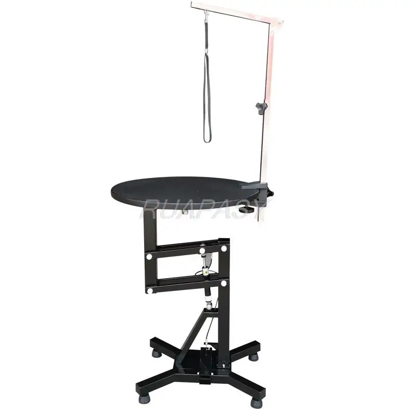 Hydraulic Pet Grooming Table Heavy Duty Z-Lift Dog Grooming Table with Arm Noose 60CM Grooming Trimming for Pet Bathing Station