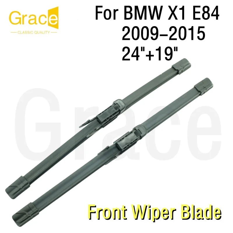 

For BMW X1 E84 Wiper Blade 24"+19" Car Windshield Windscreen Rubber 2009 2010 2011 2012 2013 2014 2015