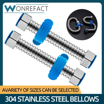 Soufflet en acier inoxydable 304, 4 chauffe-eau domestique séparé, tuyau d'entrée en métal, tuyau d'eau domestique chaud et froid en acier inoxydable