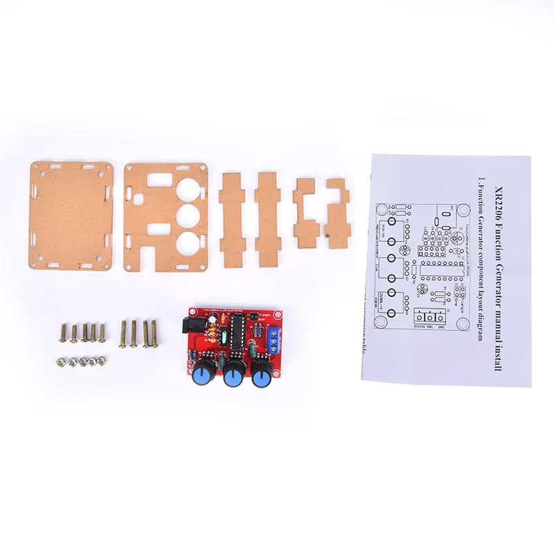 XR2206 Function Signal Generator Welded Assembled Sine Output 1HZ-1MHZ +DIY Case