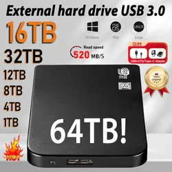 100% оригинальный внешний твердотельный накопитель емкостью 1 ТБ HD Externo 2 ТБ USB3.0 Мини-портативный жесткий диск M.2 для ноутбуков Смартфон ПК MAC TV