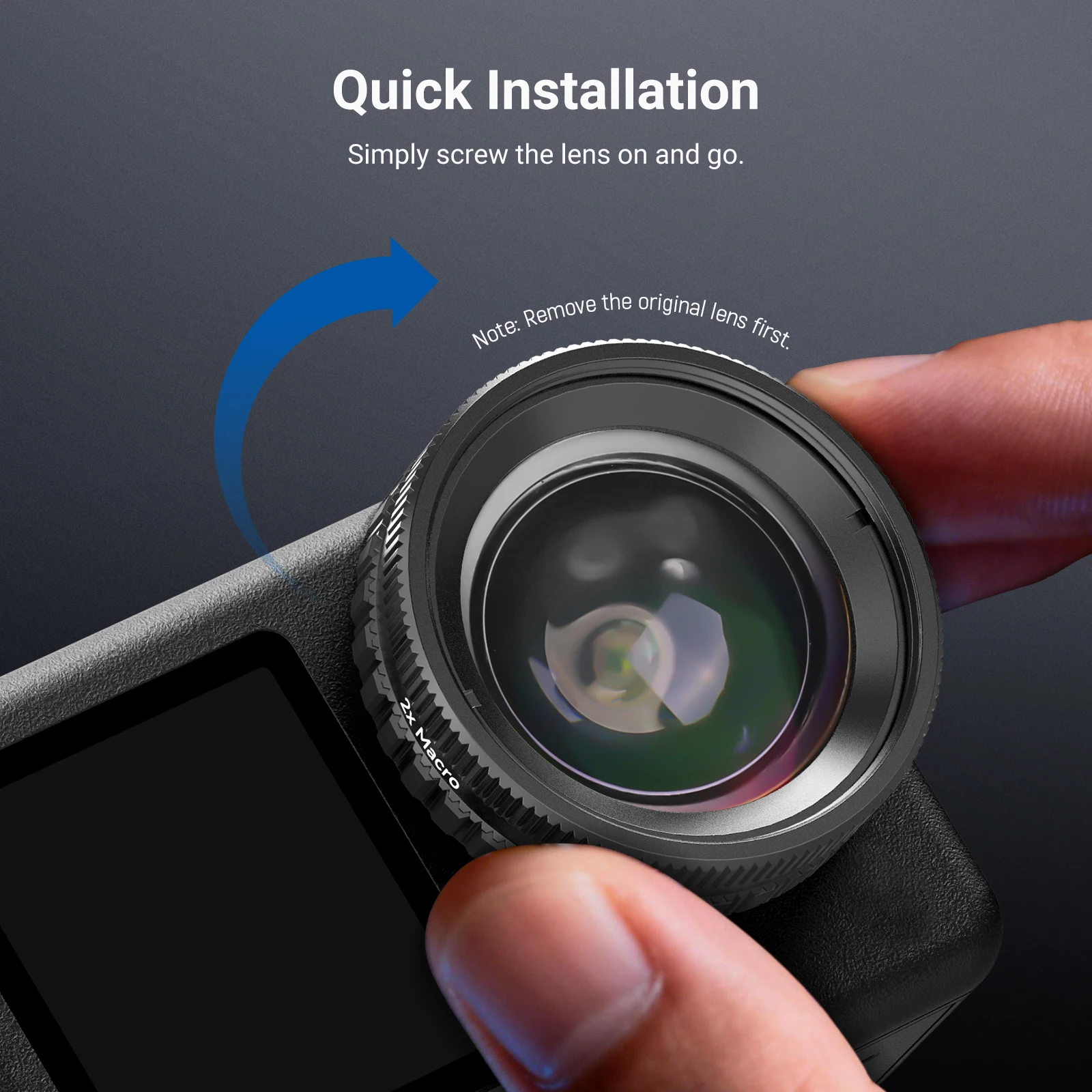 Obiektyw makro NEEWER kompatybilny z DJI Osmo Action 6, akcesoria do fotografii makro z kamerą sportową z 2-krotnym powiększeniem — zdjęcie produktu 6