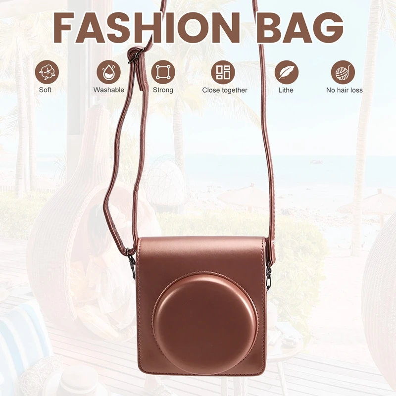 กล้องพร้อมสายคล้องไหล่ปรับได้ป้องกันกระเป๋ากล้องสําหรับ Polaroid SQ6 กระเป๋ากล้องสําหรับ Instax SQ6