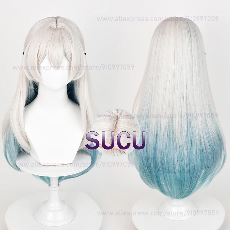 Honkai: Star Rail Firefly Cosplay Wig 67cm Long Straight Hair Anime HSR Wigs Heat Resistant Synthetic Wigs