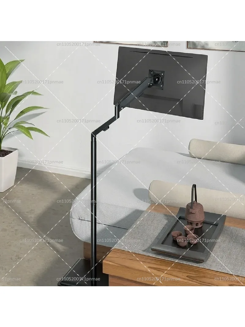 Commercial Display Stand, Floor-Standing Telescopic Rotating Hanging Rack, No Drilling, Movable Tripod for Retail