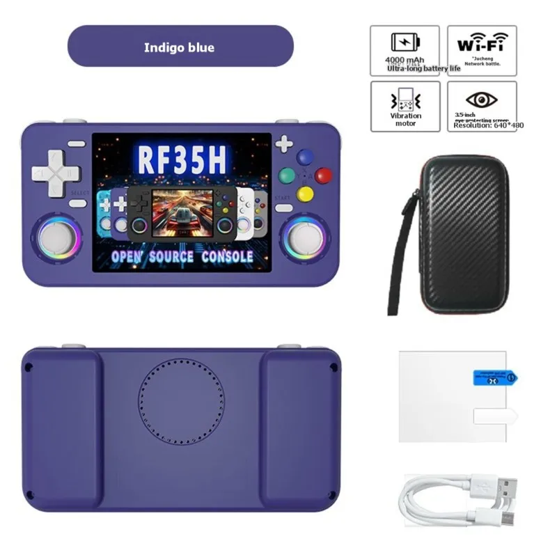 

Портативная игровая консоль ABUO-RF35H с 22000+ играми, 3,5-дюймовым IPS-экраном, поддержкой Wi-Fi и более 30 эмуляторов