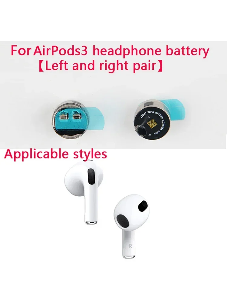 AirPods Pro 2および3世代用の交換用バッテリー,25mAh充電ボックス