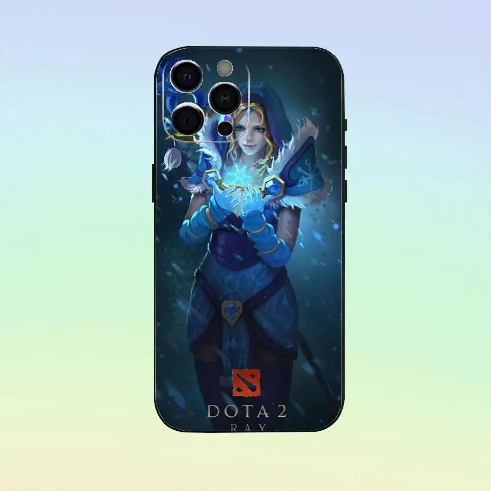 حافظة هاتف D-Dota 2 الرائعة لهاتف iPhone17,16,15,14,13,12,11 Plus، Pro Max غطاء أسود ناعم #6