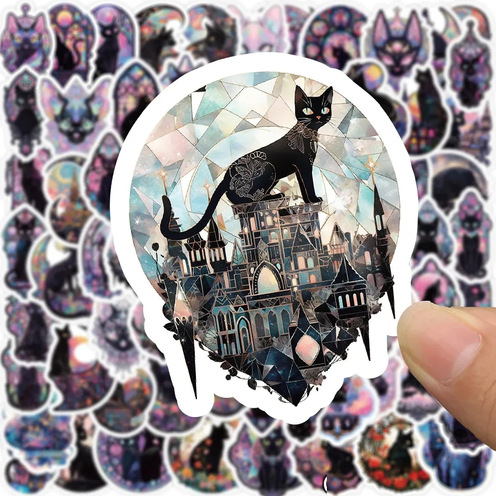 10/30/50/100pcs Cute Dark Cat Graffiti Stickers Gothic Aesthetic Cartoon Kid Decals Toy DIY Stationery Suitcase Luggage Notebook