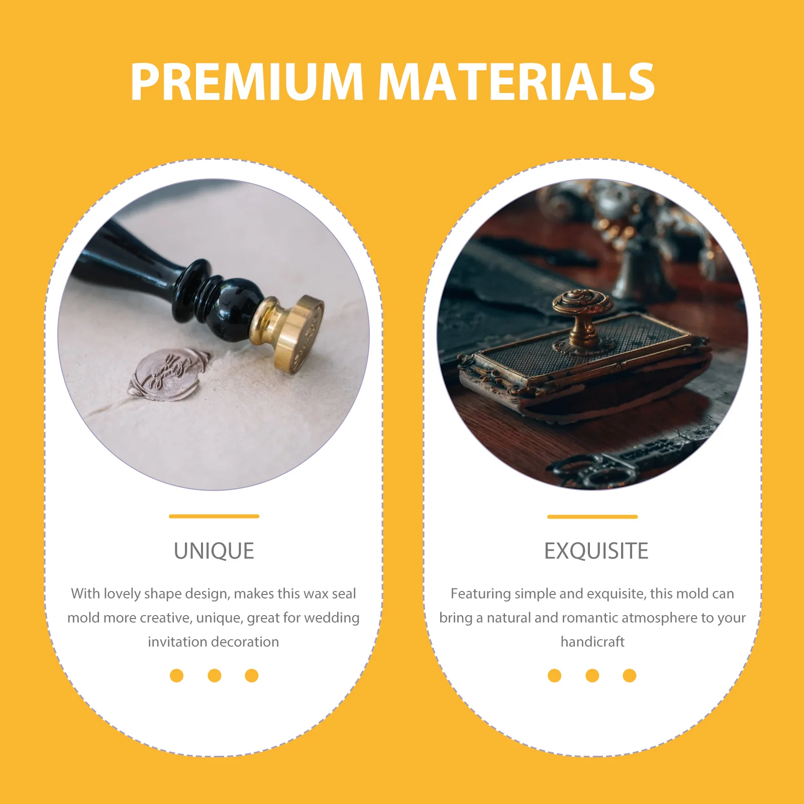 

Creative Zinc Alloy Wax Seal Mold Retro Style DIY Wax Seal Stamp Mold Wedding Invitation Embellishment Molds for Melts