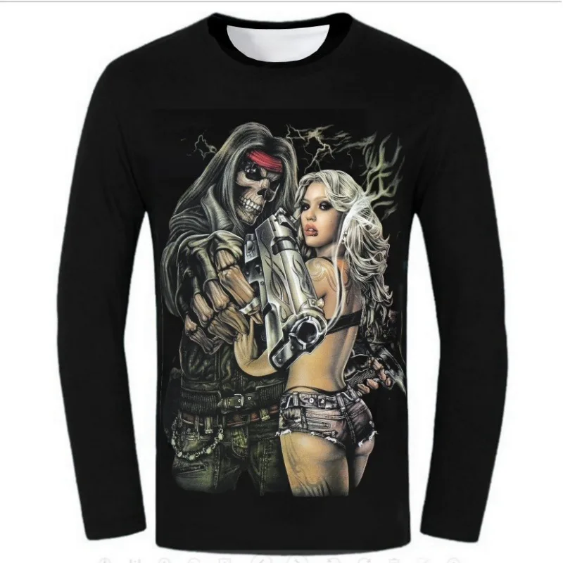 2025 футболка для езды на мотоцикле с 3D принтом, быстросохнущая, дышащая, для мужчин и женщин, для занятий спортом на открытом воздухе, с длинным рукавом