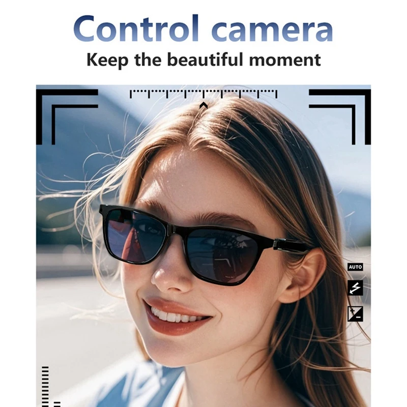 Gafas inteligentes magnéticas con filtrado de luz azul y lentes polarizadas asistente de voz, protección UV400