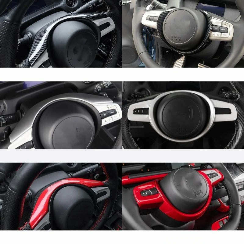 Interior Accessories Sticker Car Steering Wheel Trim Control Button Frame Cover For Honda XRV HRV Vezel Fit Jazz GR 2021-2023