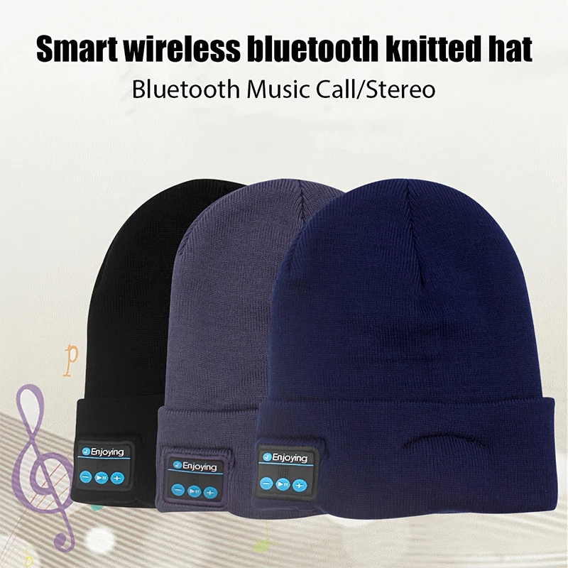 Sport invernali Cappello Bluetooth Berretto caldo Musica Auricolare Bluetooth senza fili Cappelli per altoparlanti Auricolari wireless Cuffie intelligenti