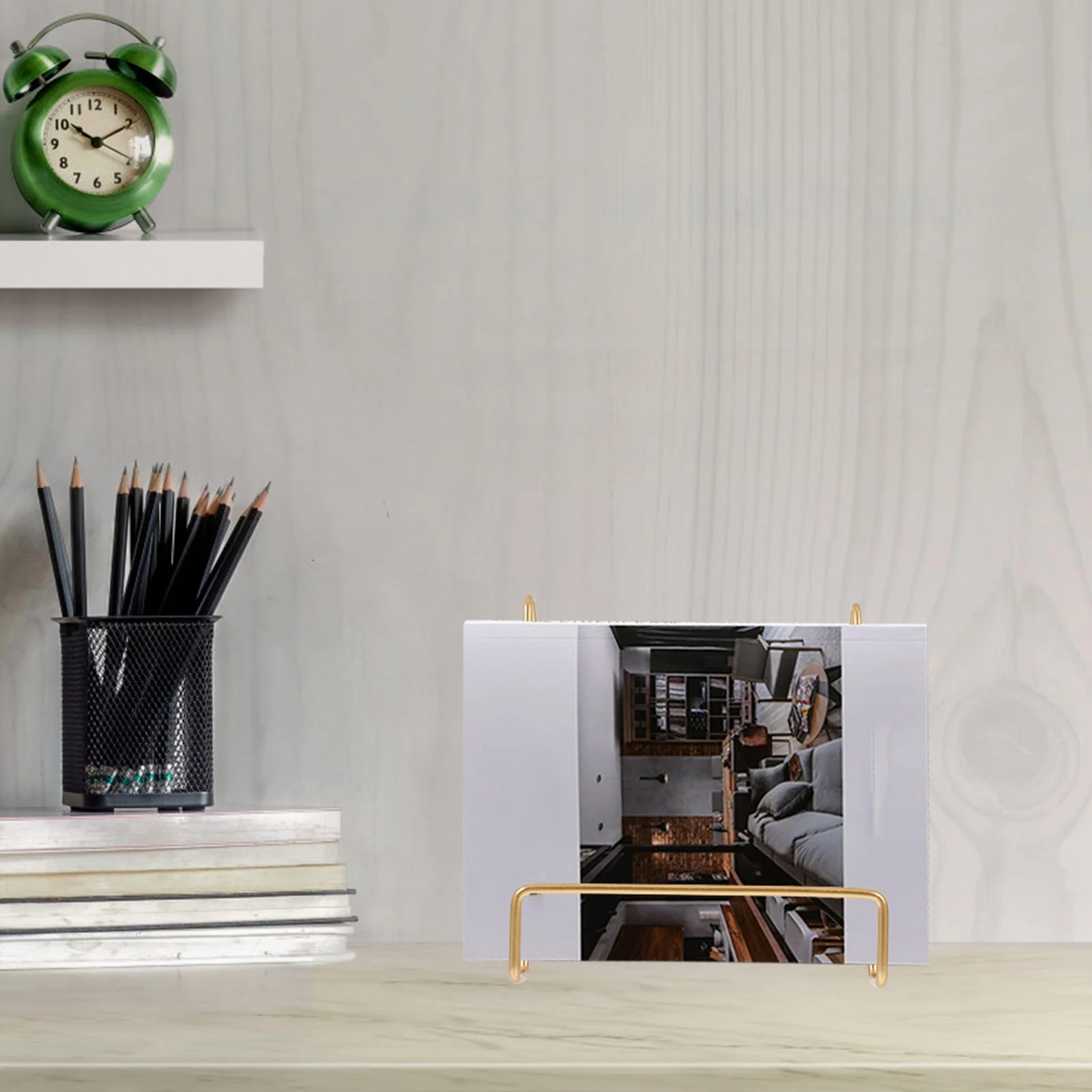 

2pcs Metal Display Stand Durable Photo Holder Bracket For Desktop Decorative Rack Commemorative Plate Artwork Storage Tool