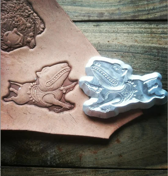 

3d embossing mould for leather,design Leather craft template DIY dog pattern stamping metal mould