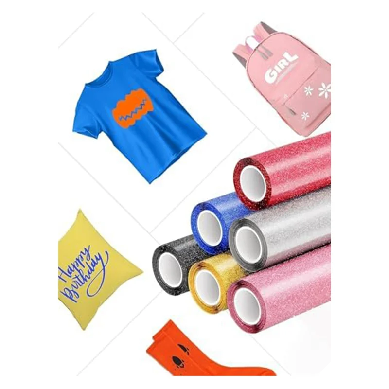 

TFORU-Glitter Heat Transfer Vinyl 6-Pack, 30.5 X 91Cm HTV Iron-On Vinyl