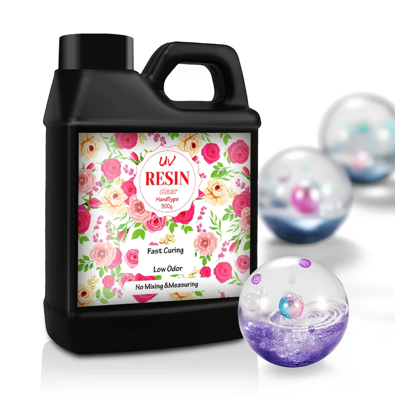 

500g/17.64oz Crystal Clear UV Resin, perfect for resin jewelry making and handmade DIY craft decoration.