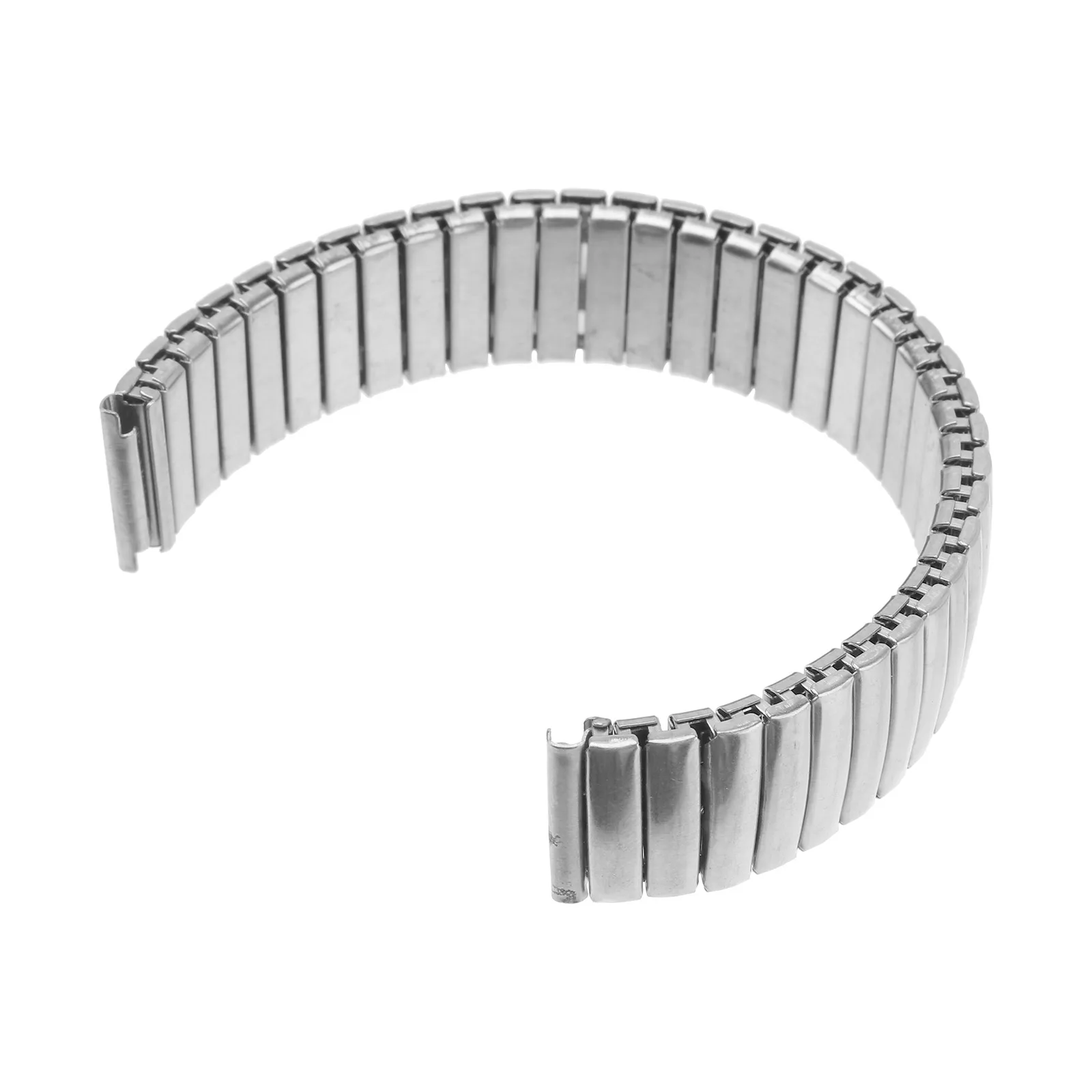 

Comfortable Stainless Steel Elastic Strap Men's Silver Watch Band Replacement Daily Wear Stainless Steel Strap
