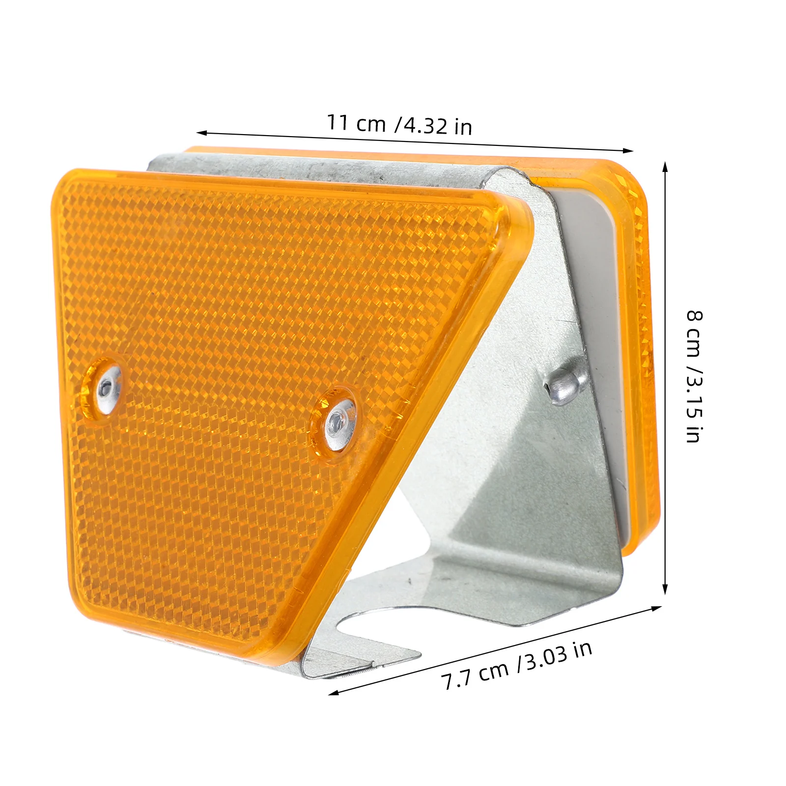 2pcs Contour Road Reflective Delineators Driveway Entrance Guardrail Rectangular Driveway Reflectors Pavement Safety Reflectors