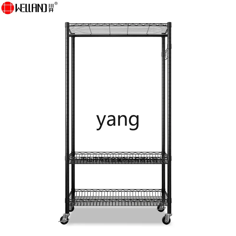 LH simple drying rack fashionable pure carbon steel metal dust-proof storage hanging wardrobe three-layer wardrobe