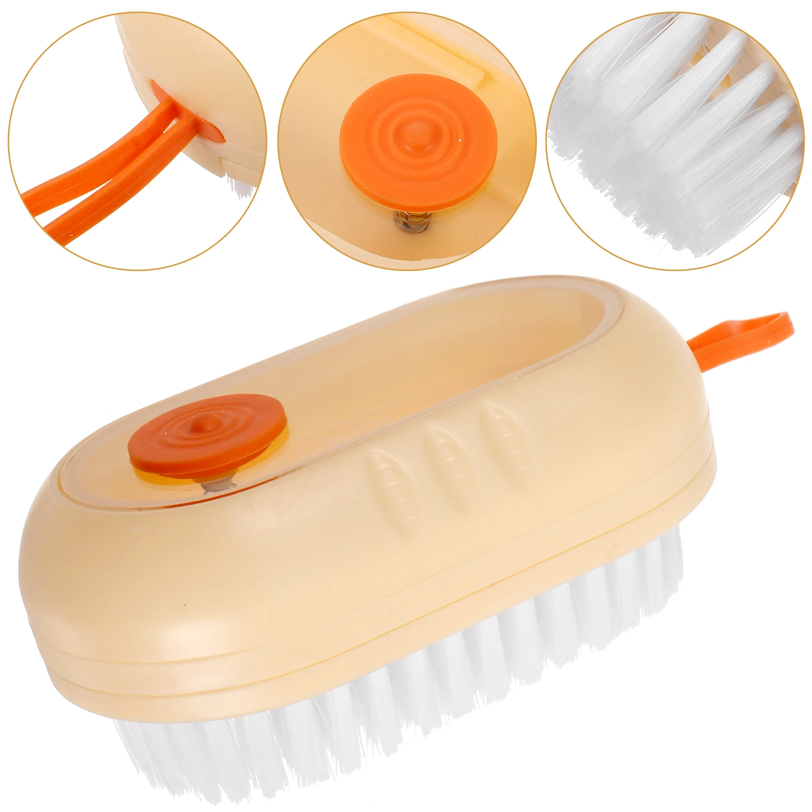 

Hanging Shoe Cleaning Brush Soft Bristles Liquid Dispensing Durable Household Laundry Scrub Brush For Sports Canvas