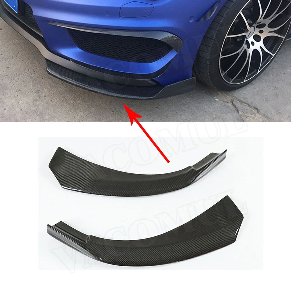 

VACOMUL Carbon Fiber Front Bumper Lip Flaps for Mercedes CLA Class W117 CLA200 CLA180 CLA45 2014-16 Splitter Canard Aprons FRP