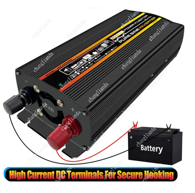 Digital Display Car Home Outdoor DC12V 220V Converter With controller,12000W Pure Sine Wave Power Inverter Voltage Transformer