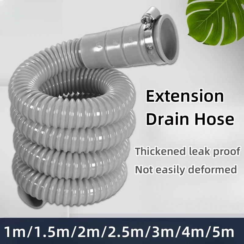 

Length 1~5m Washing Machine Dishwasher Extension Drain Hose Universal Household Drainage Pipe Plastic Stretchable Flexible Hose