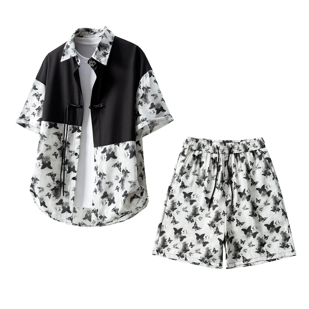 2026 New Summer Fashion Trend Large Size Short-Sleeved Shorts Suit For Men High Quality Comfortable Breathable Loose Casual Suit