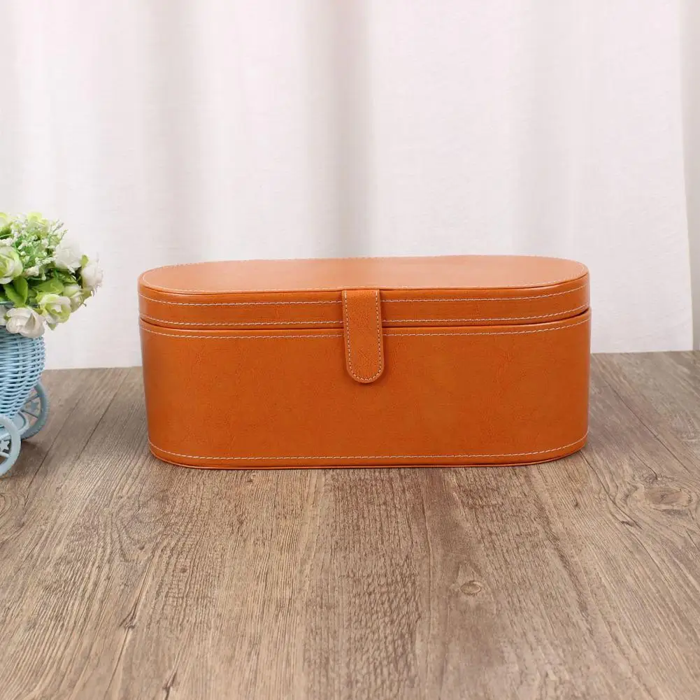 

Storage Box Useful Fine Workmanship Fake Leather Hair Curler Travel Storage Organizer Home Supplies