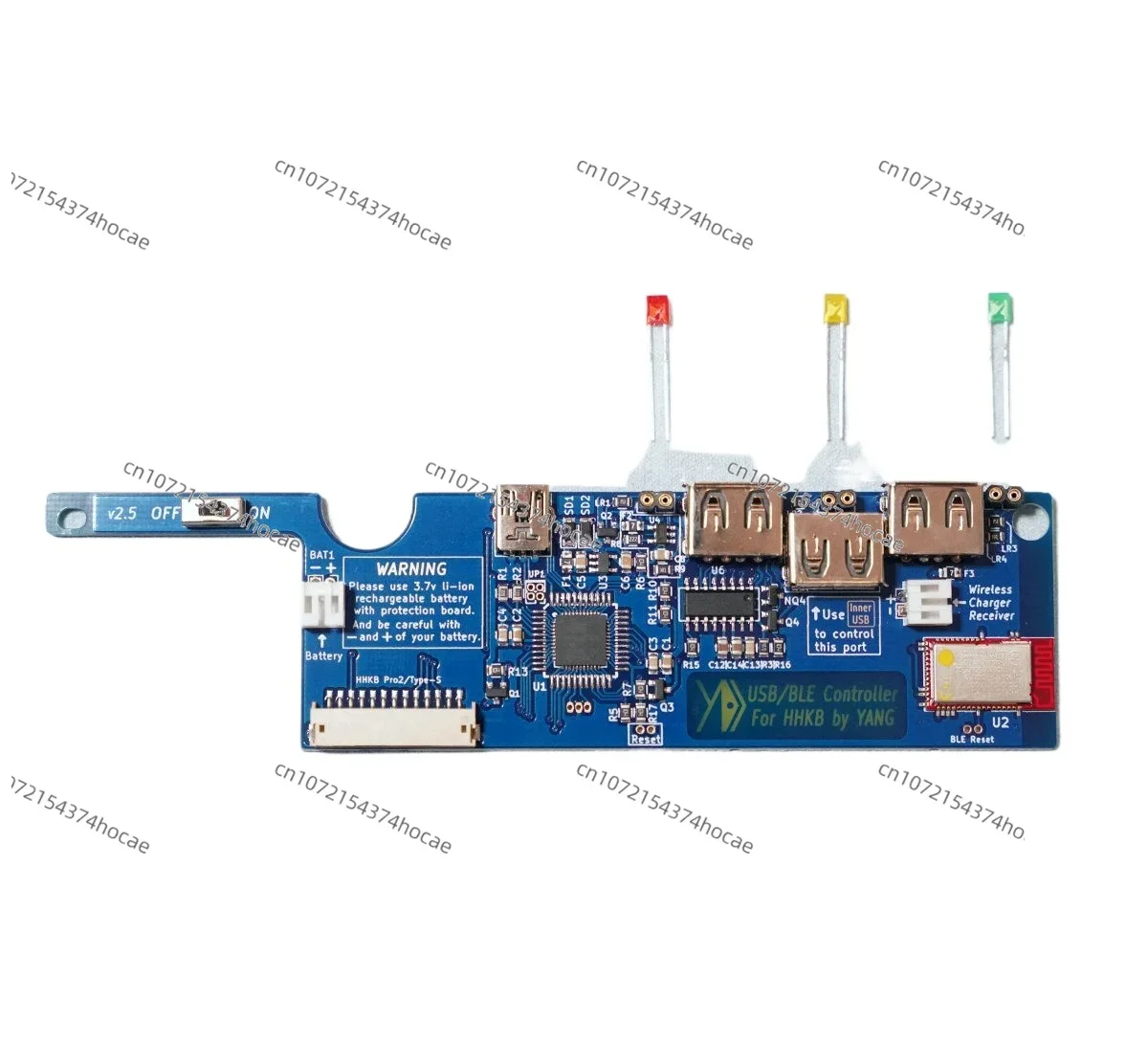 YDKB Electrostatic Capacitance to Wireless Bluetooth BLE BT Dual-mode Master Non-keyboard, Suitable for HHKB Pro2 Series