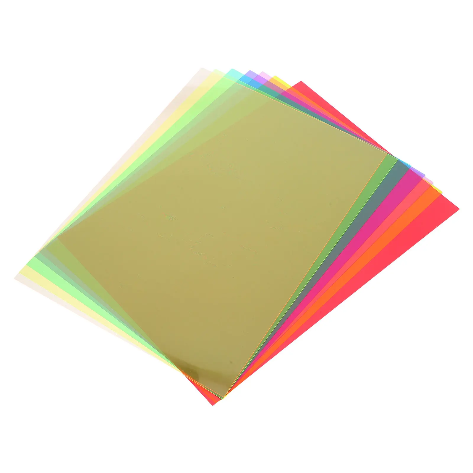 Immagine 7: 14 Fogli di Copertine Colorate A4 per Assistenza alla Lettura, 7 Colori, Fogli in Plastica per Dislessia e Stress Visivo, Strisce Guidate per Lettura in Classe