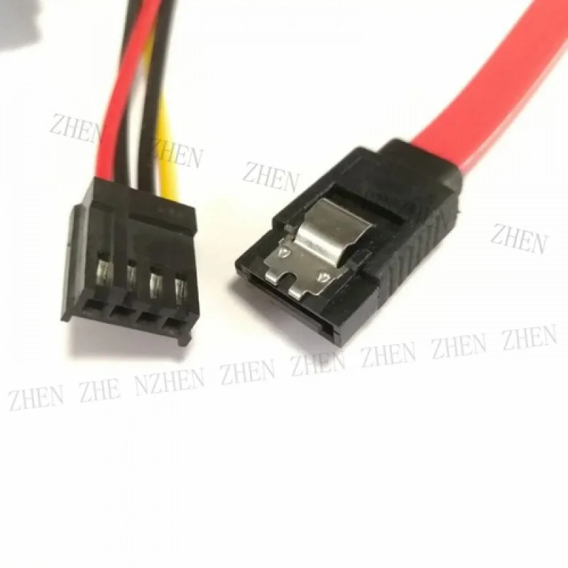 Y Y 22p 7+15 Pin SATA to 7Pin SATA DATA + 4Pin female FDD Floppy Power supply cable