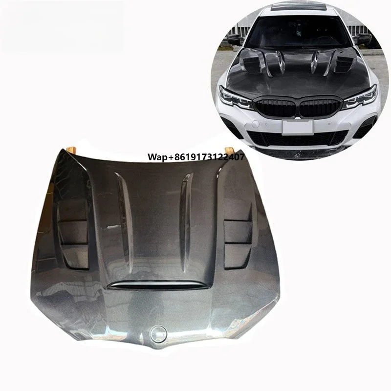 

Карбоновый капот в стиле KSS для BMW M3 G20 2019+ с крепежом (на винтах)