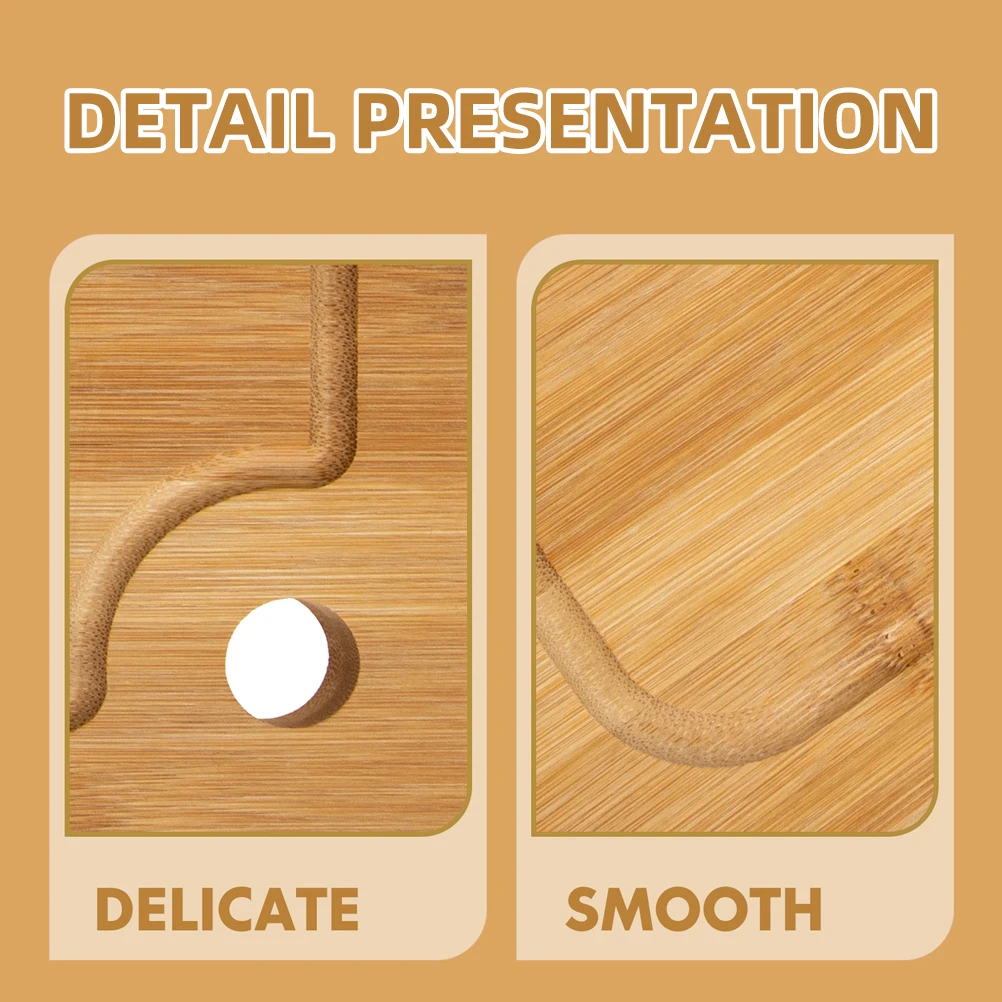 

Bamboo Cutting Board Smooth Surface Wear resistant Kitchen Tool Reusable Charcuterie Board Hanging Hole for Storage